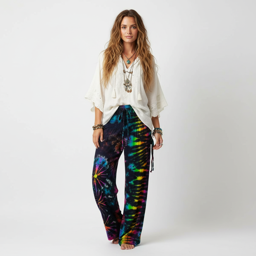 Dahlia Tie Dye Wide Leg Pants – Hippie Shop