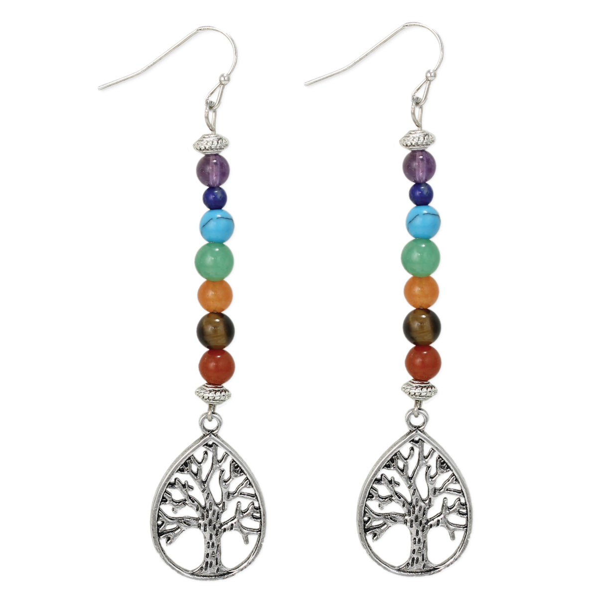 Chakra stone sale earrings