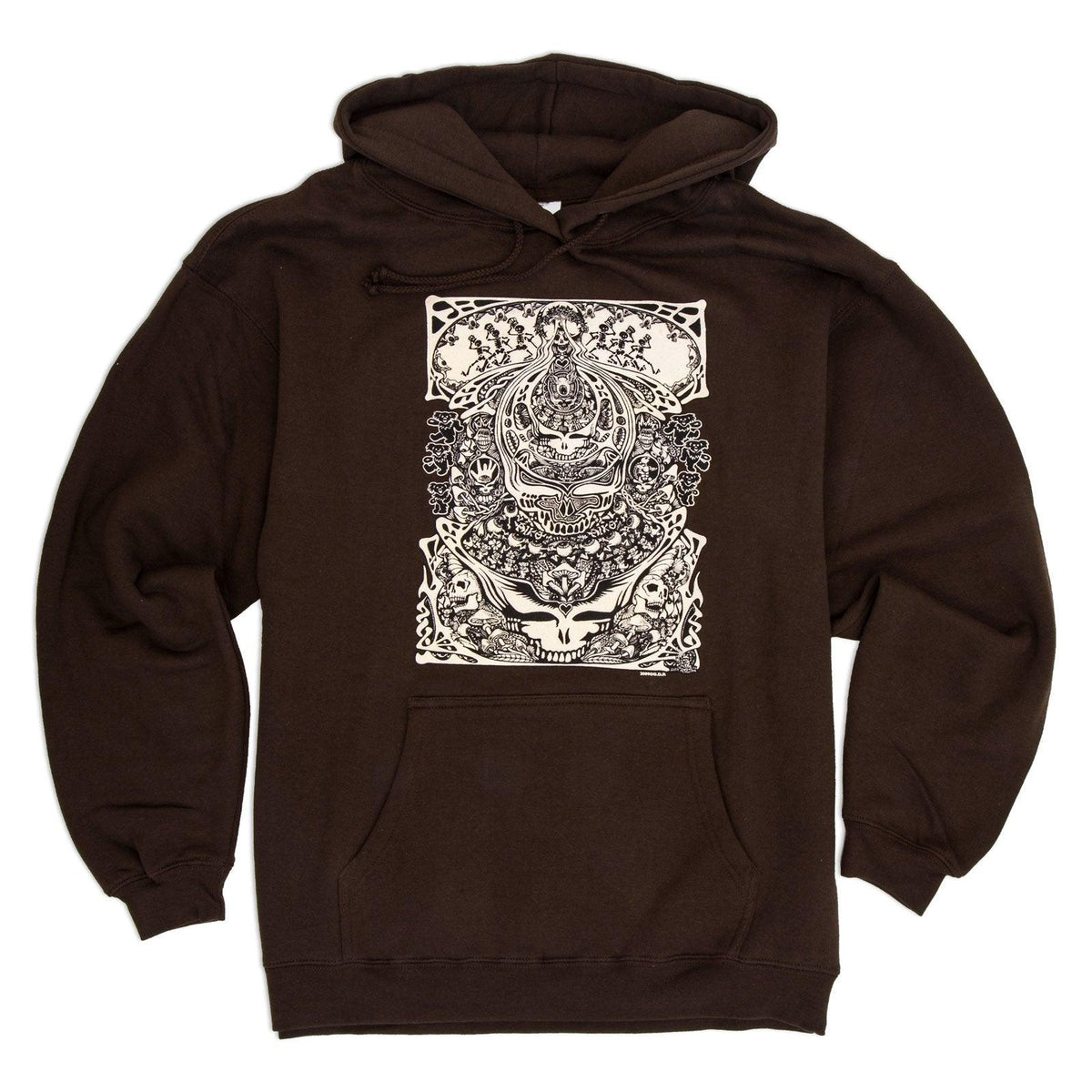 Grateful Dead Men's Trippy Bears Hooded Sweatshirt XX-Large Grey 