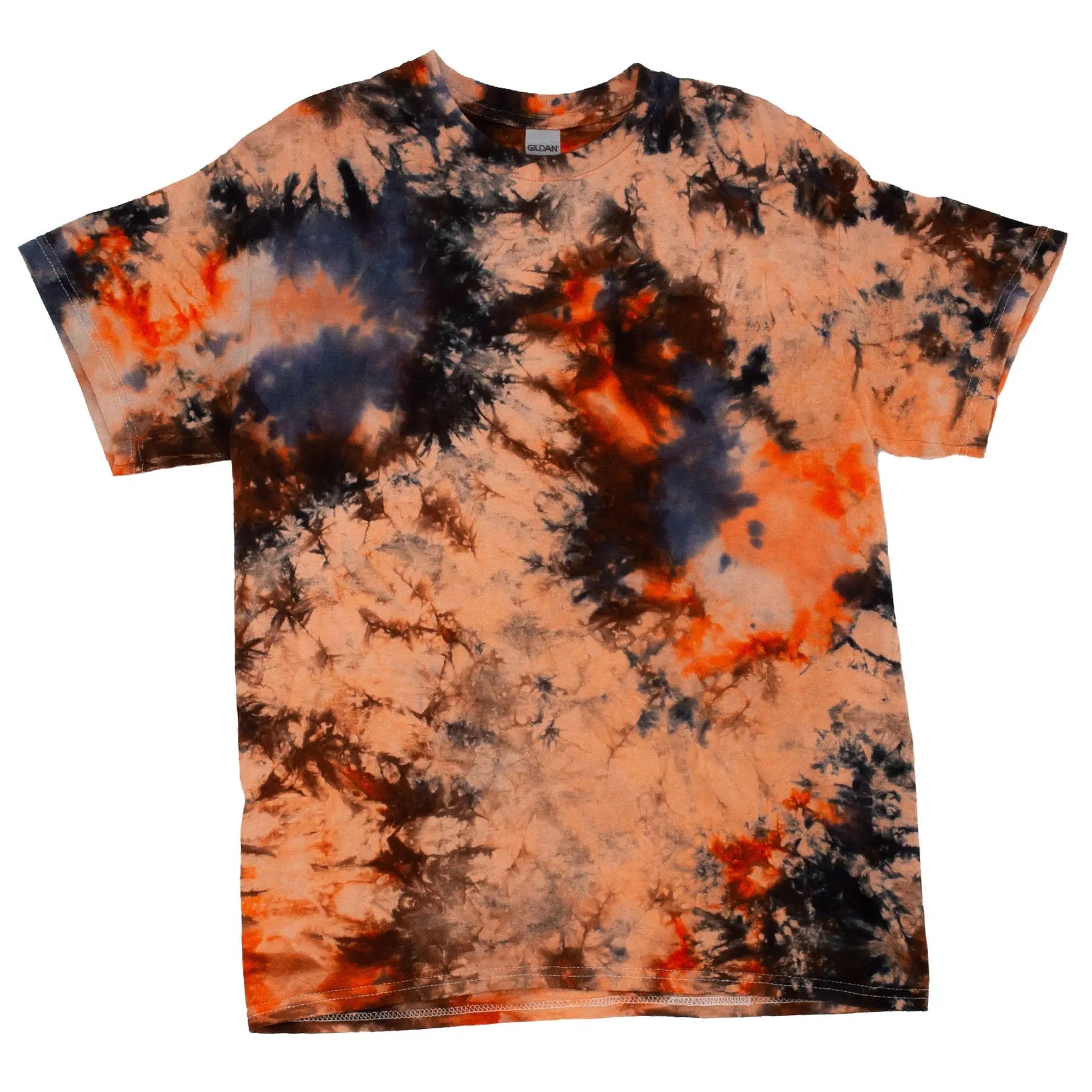 orange tie dye graphic tee