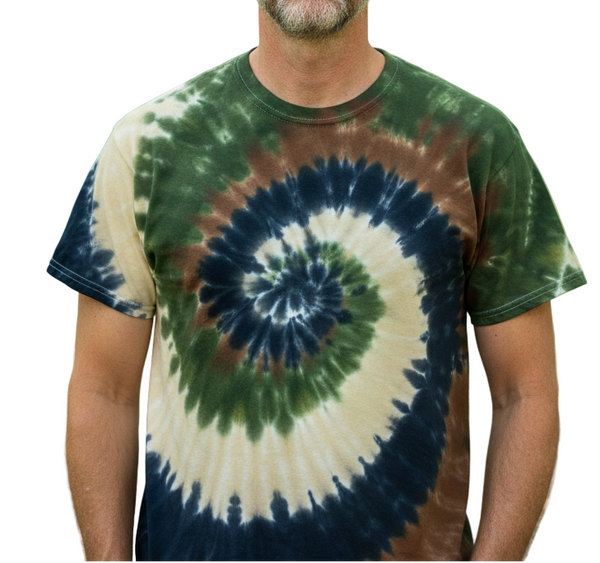 Camo Swirl Tie Dye T Shirt