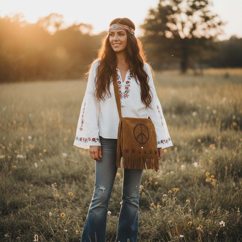 Peace Fringe Leather Shoulder Bag – Hippie Shop