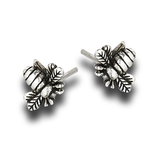 Sterling Silver Bumble Bee Stud Earrings