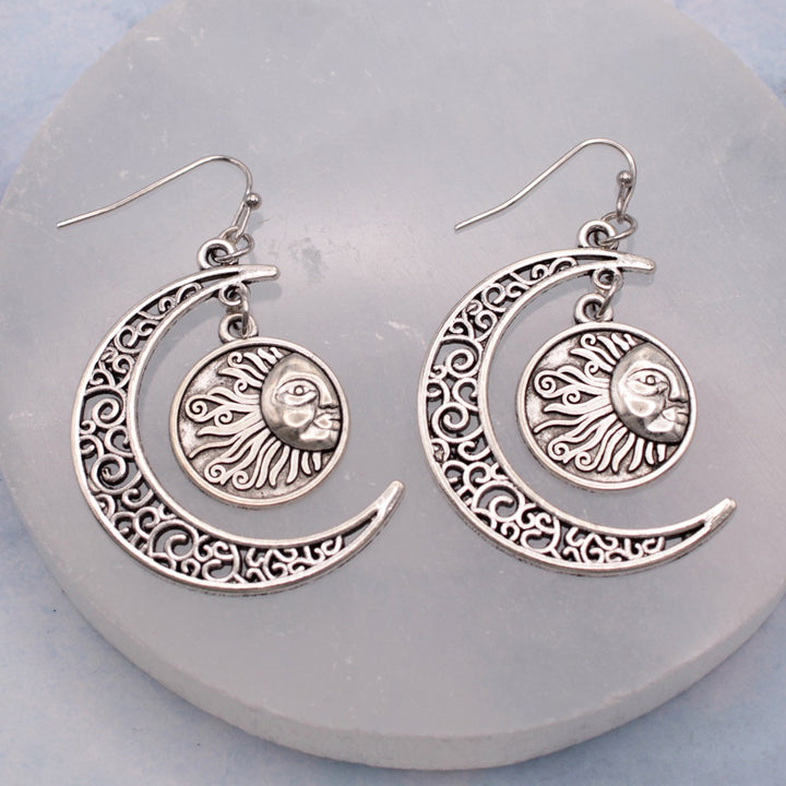 Filigree Sun & Moon Earrings