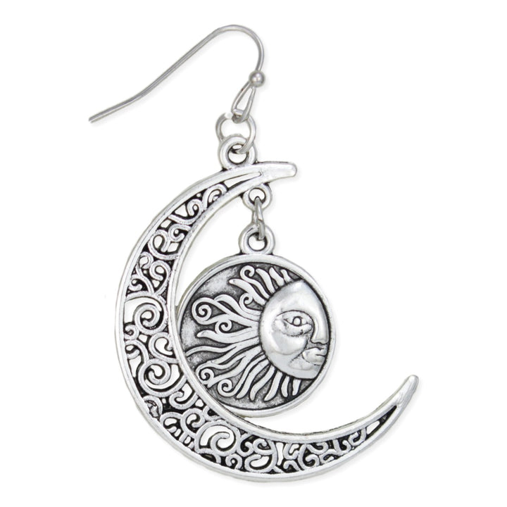 Filigree Sun & Moon Earrings