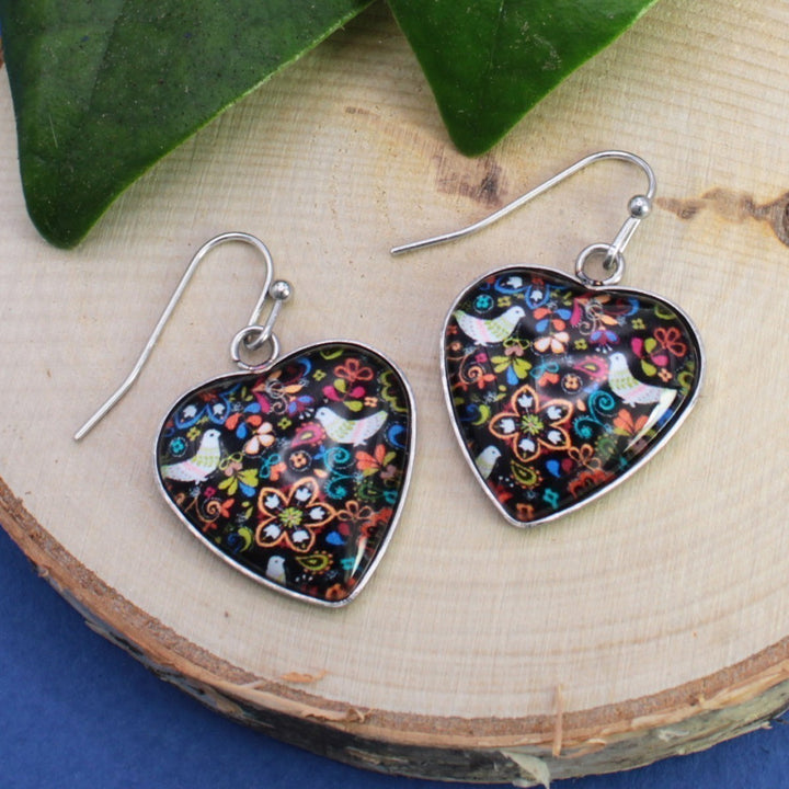 Retro Love Floral Earrings