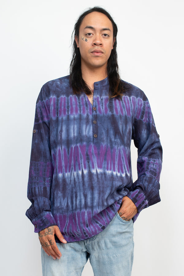 Homespun Tie Dye Long Sleeve Henley