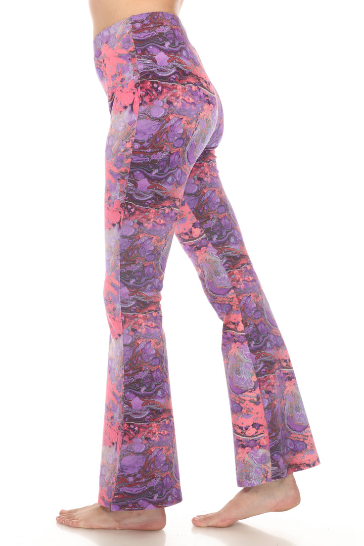 Psychedelic Marble Bell Bottom Pants