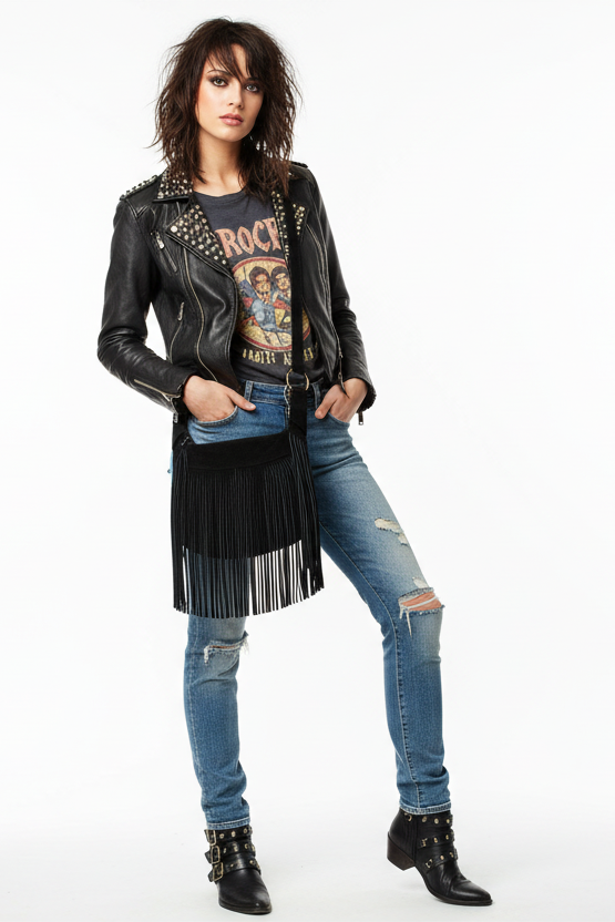ミュージシャン PU Leather Fringe Shoulder Introducing the NEW ミュージシャン PU Leather Fringe Shoulder Introducing the NEW