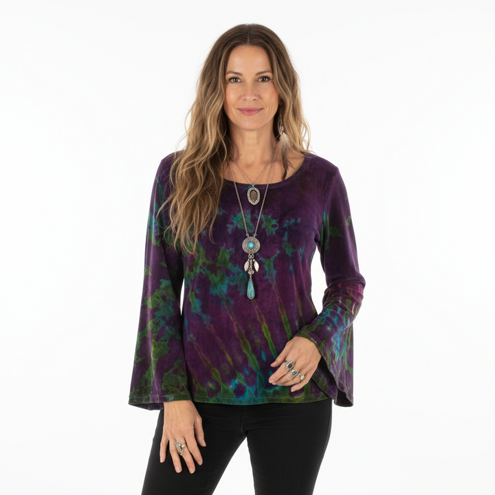 Janis Vibes Velvet Tie Dye Blouse