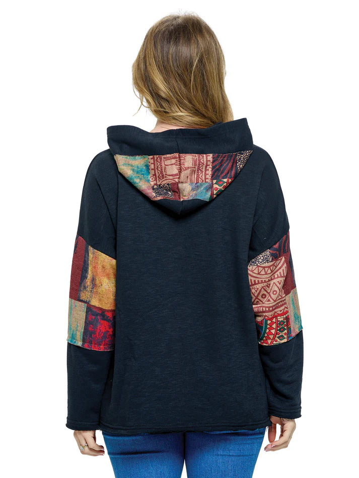 Boho Patchwork Art Hoodie