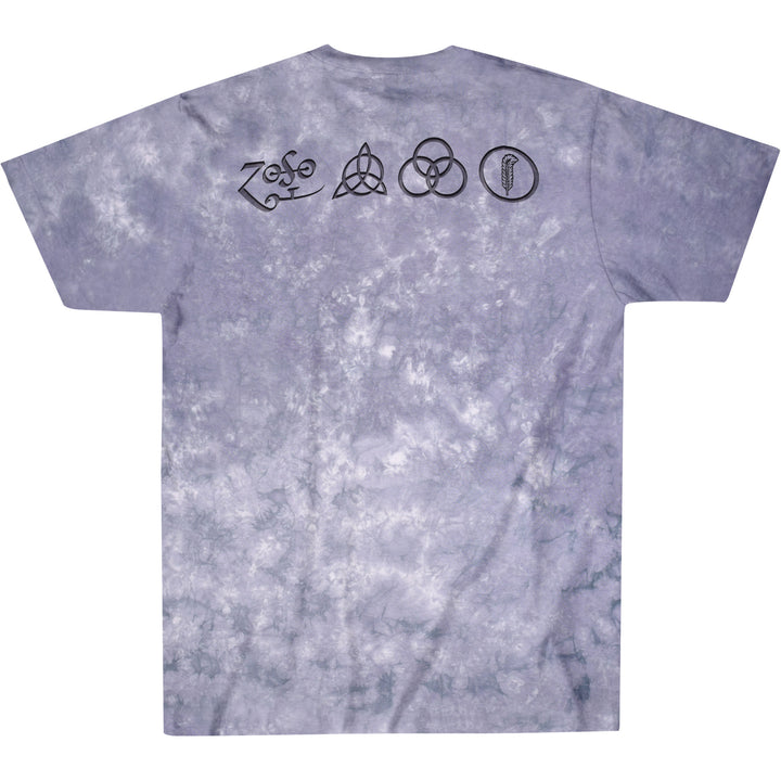 Led Zeppelin Man With Sticks Tie Dye T-Shirt back