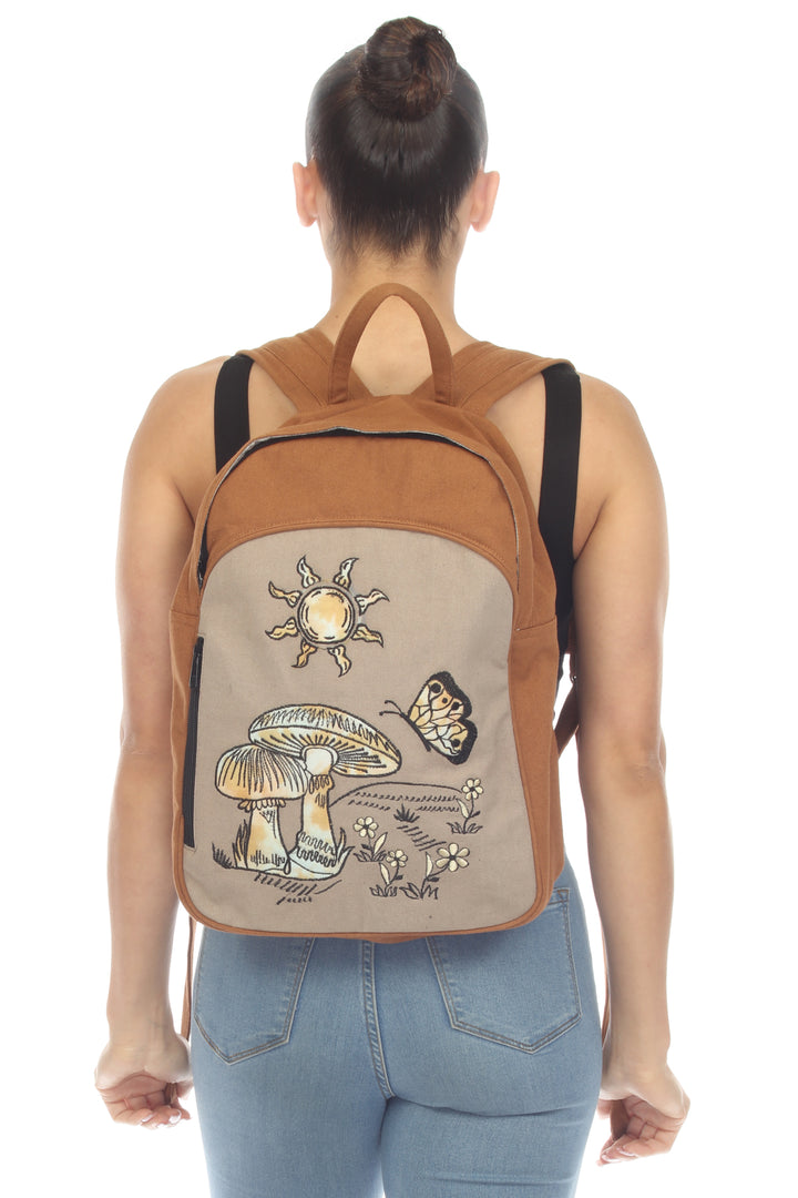 Mushroom Tie Dye Patch Backpack