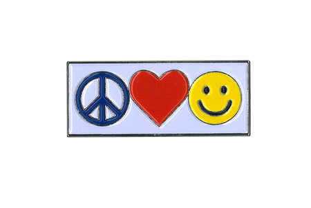 Peace Love Happiness Enamel Pin