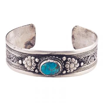 Turquoise Stone Cuff Bracelet