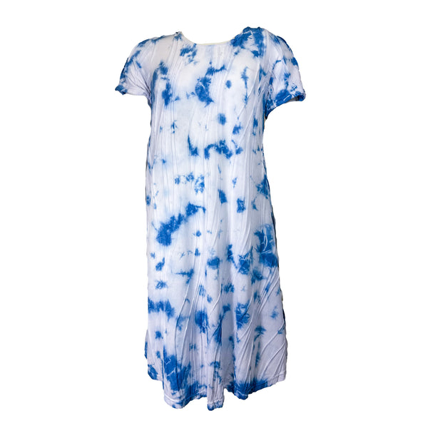 Blue Wave Tie Dye Dress
