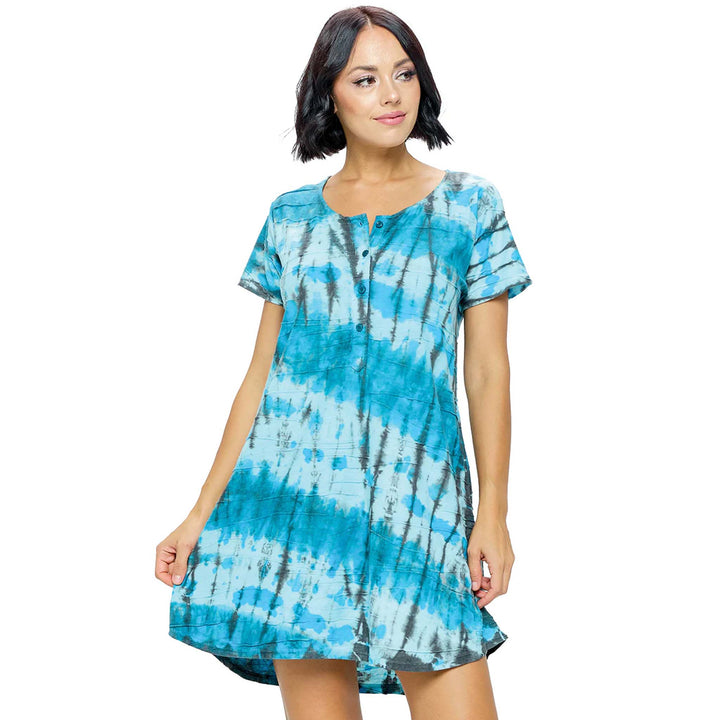 Calli Textured Tie Dye Dress 