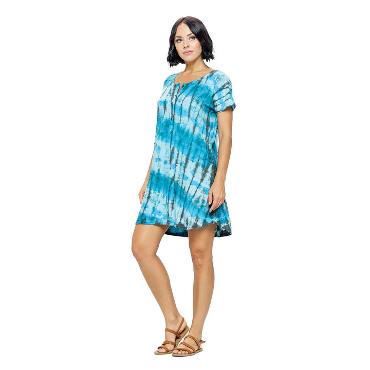 Calli Textured Tie Dye Dress model