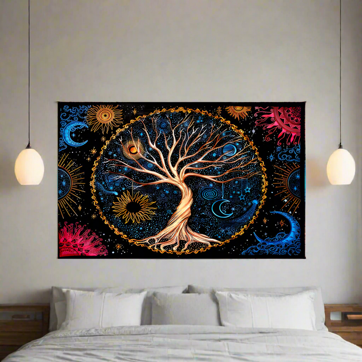 Celestial Tree of Life Tapestry