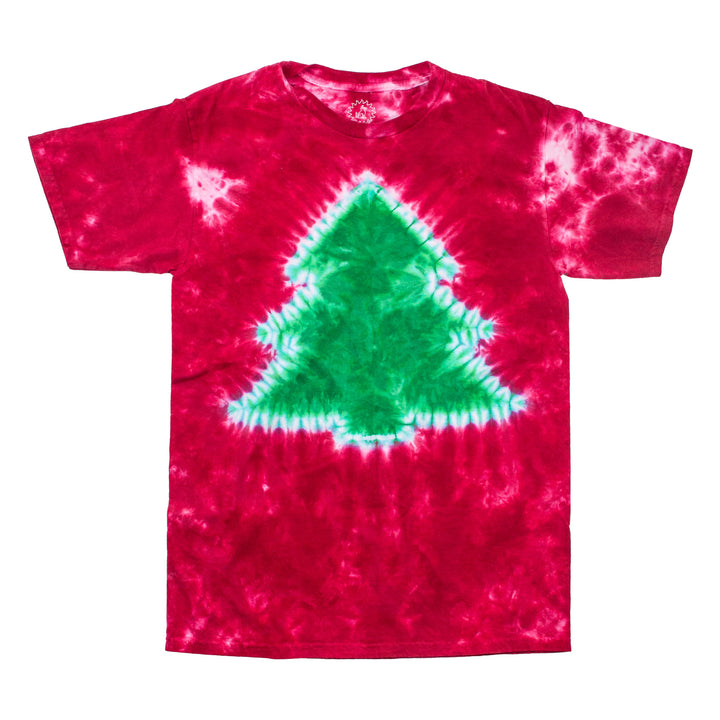 Christmas Tree Tie Dye T Shirt