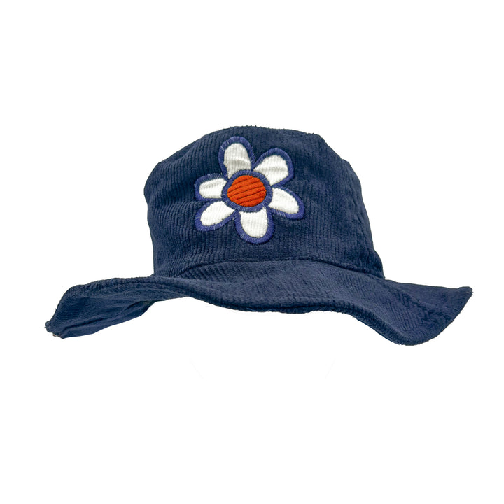 Corduroy Daisy Bucket Hat blue