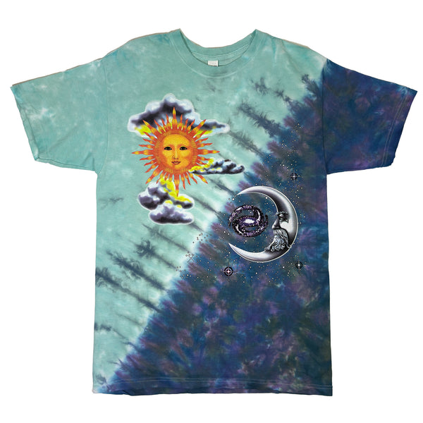Cosmic Yin Yang Tie Dye T Shirt