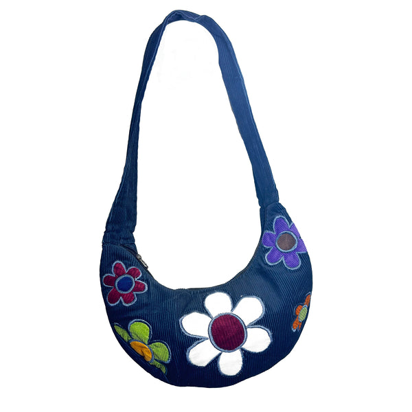 Daisy Moon Corduroy Shoulder Bag blue