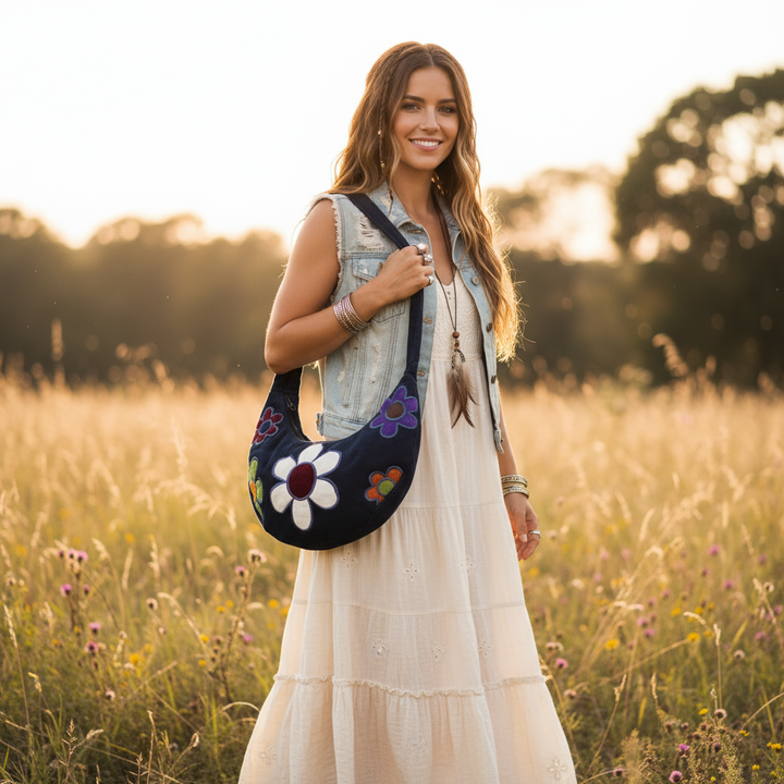 Daisy Moon Corduroy Shoulder Bag
model