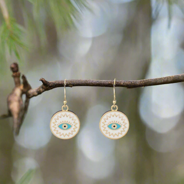 Enlightening Evil Eye Gold Earrings