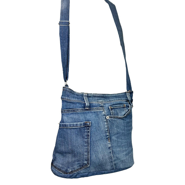 Eco Edge Upcycled Denim Shoulder Bag