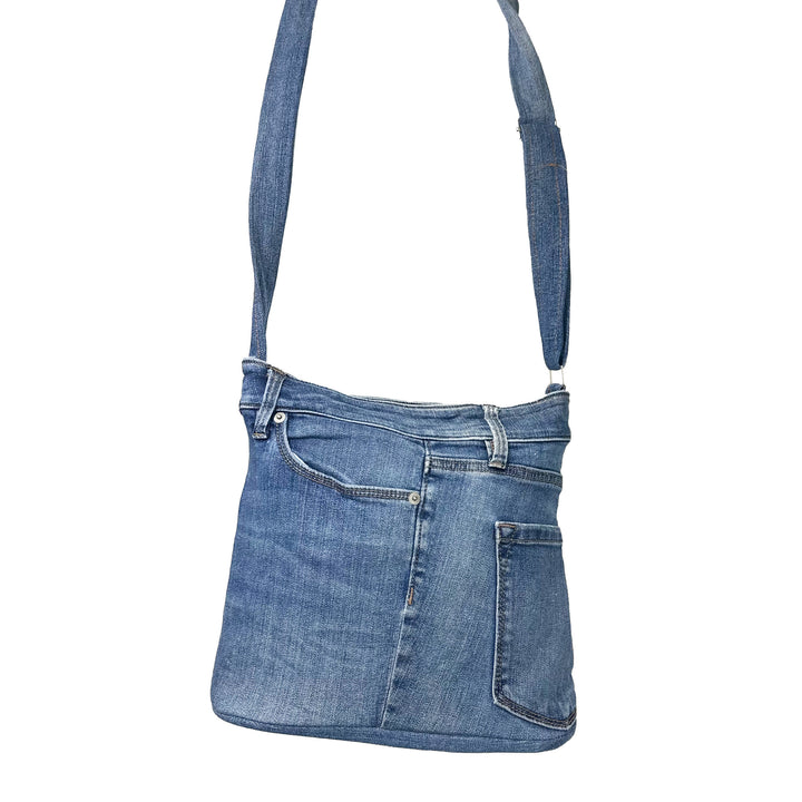 Eco Edge Upcycled Denim Shoulder Bag