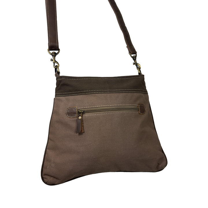 Floral Moth Print Crossbody Bag back