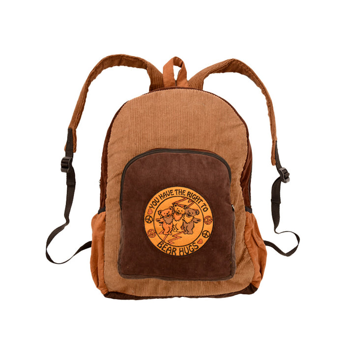 Grateful Dead Dancing Bear Hugs Corduroy Backpack