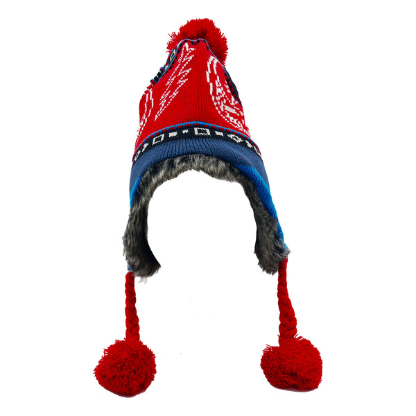 Grateful Dead Steal Your Face Knit Hat Red/Blue