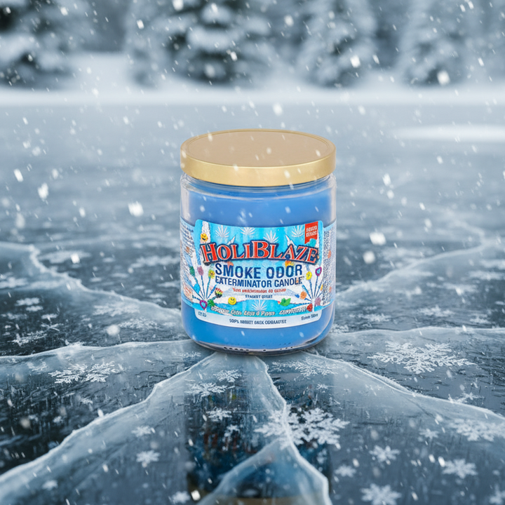 Holiblaze Candle on ice