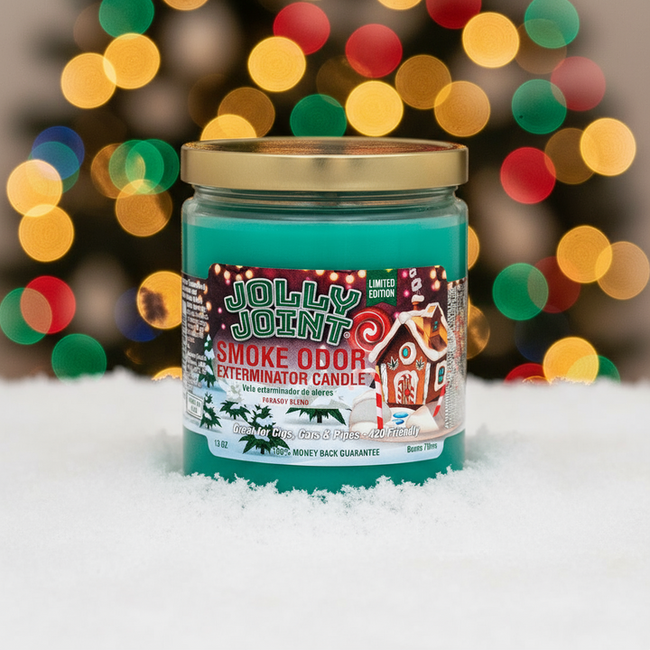 Jolly Joint Candle in snow