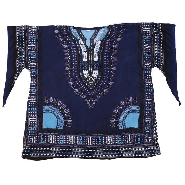 Traditional Style Navy Blue Dashiki