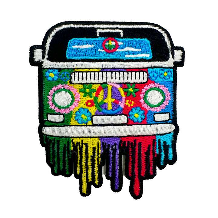 Paint Drip Peace Bus Patch