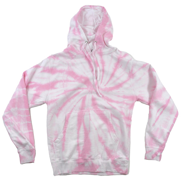 Pastel Pink Hurricane Tie Dye Hoodie