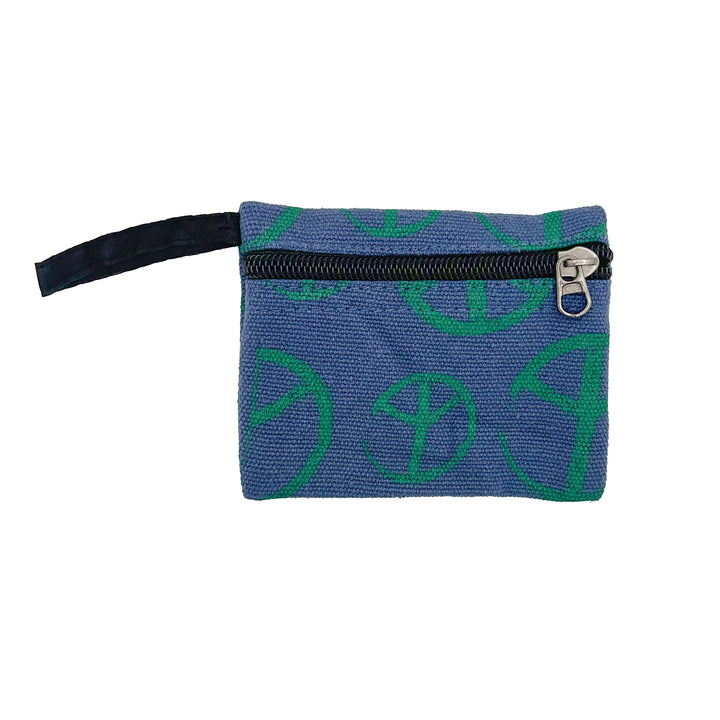 Peace Print Coin Purse Green