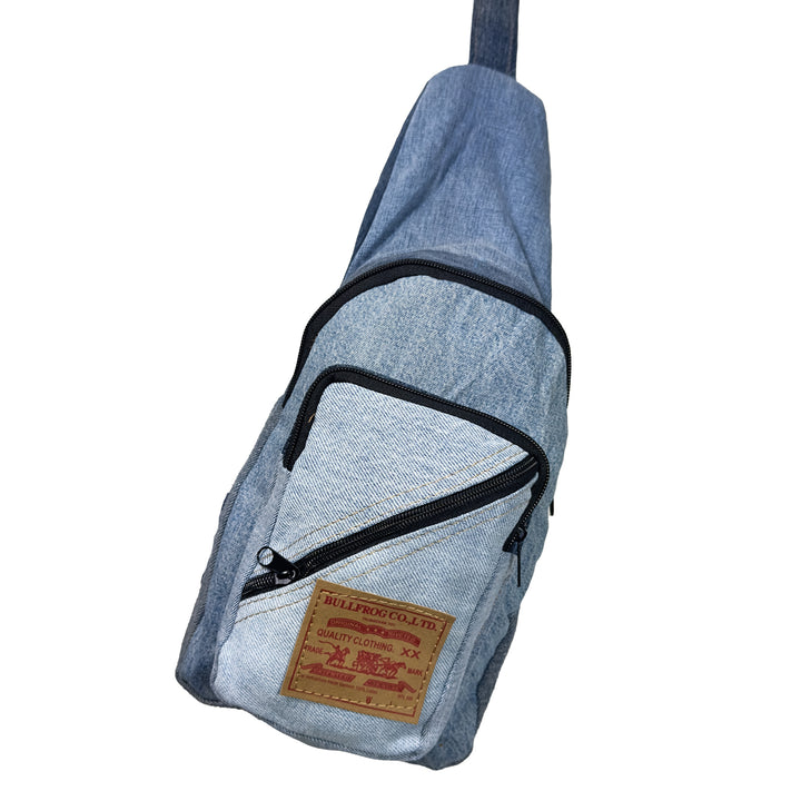 Recycled Denim Sling Backpack