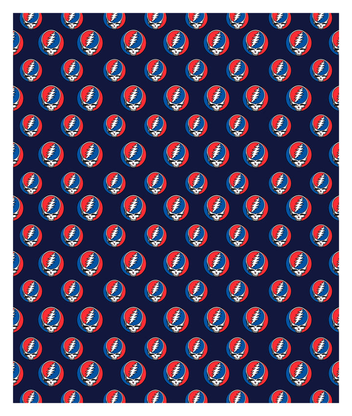 Grateful Dead Steal Your Face All Over Fleece Blanket