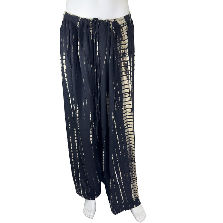 Tie Dye Wide Leg Pants black