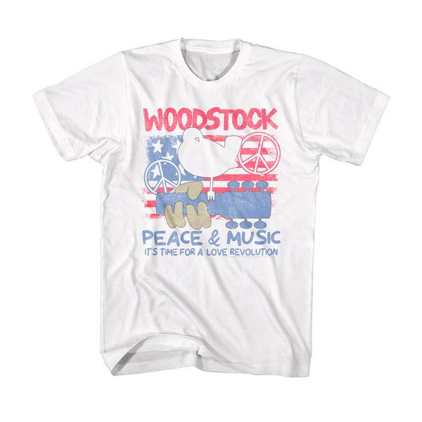 Woodstock Patriotic Love Revolution T Shirt