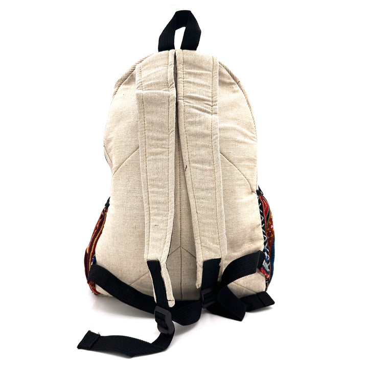 Tree of Life Hemp and Cotton Stripe Backpack back