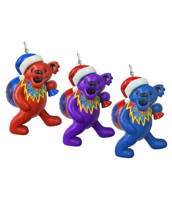 Grateful Dead Bear with Bag Ornament Set