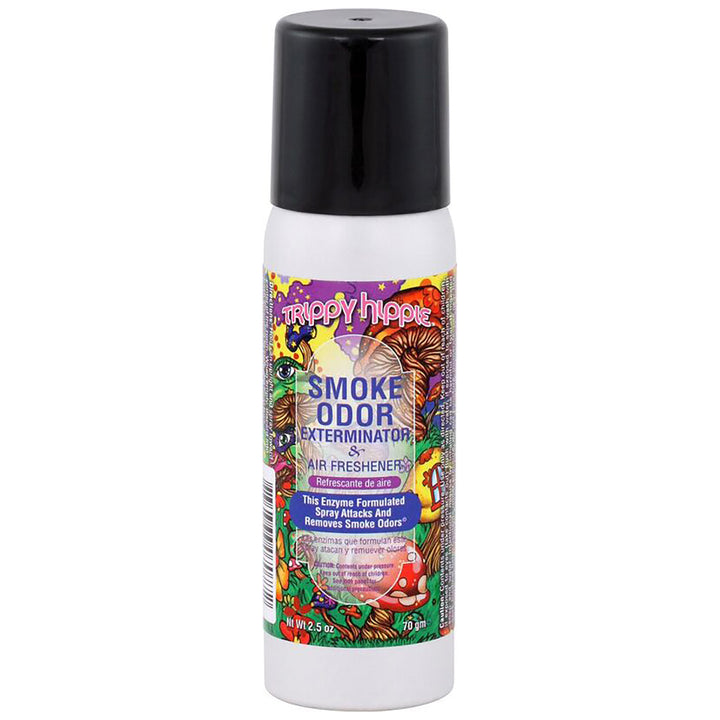 Trampy Hippo Smoke Odor Exterminator spray can on a white background