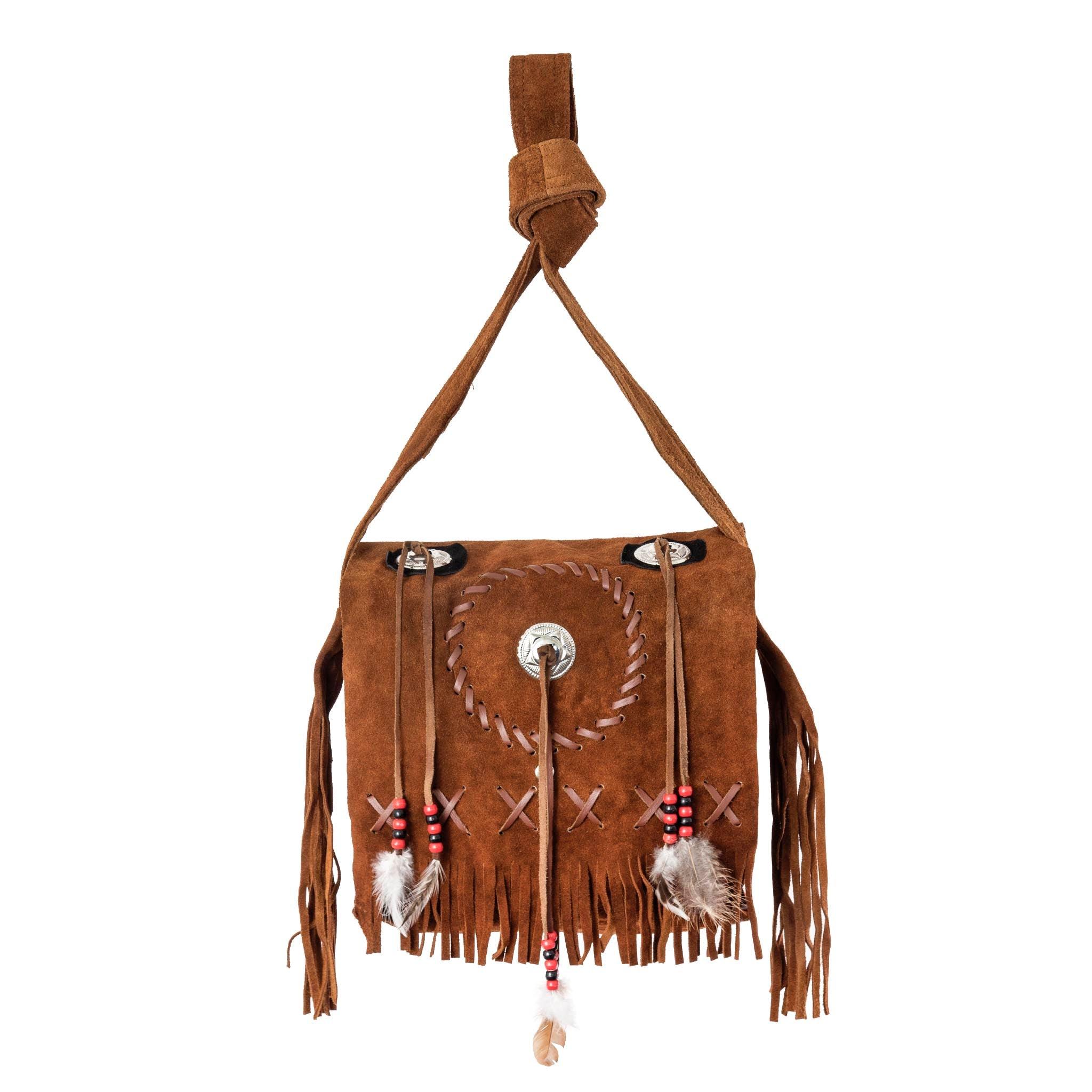 Feather Fringe Leather Shoulder Bag