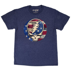 Grateful Dead Usa Distressed Steal Your Face T Shirt – Hippie Shop