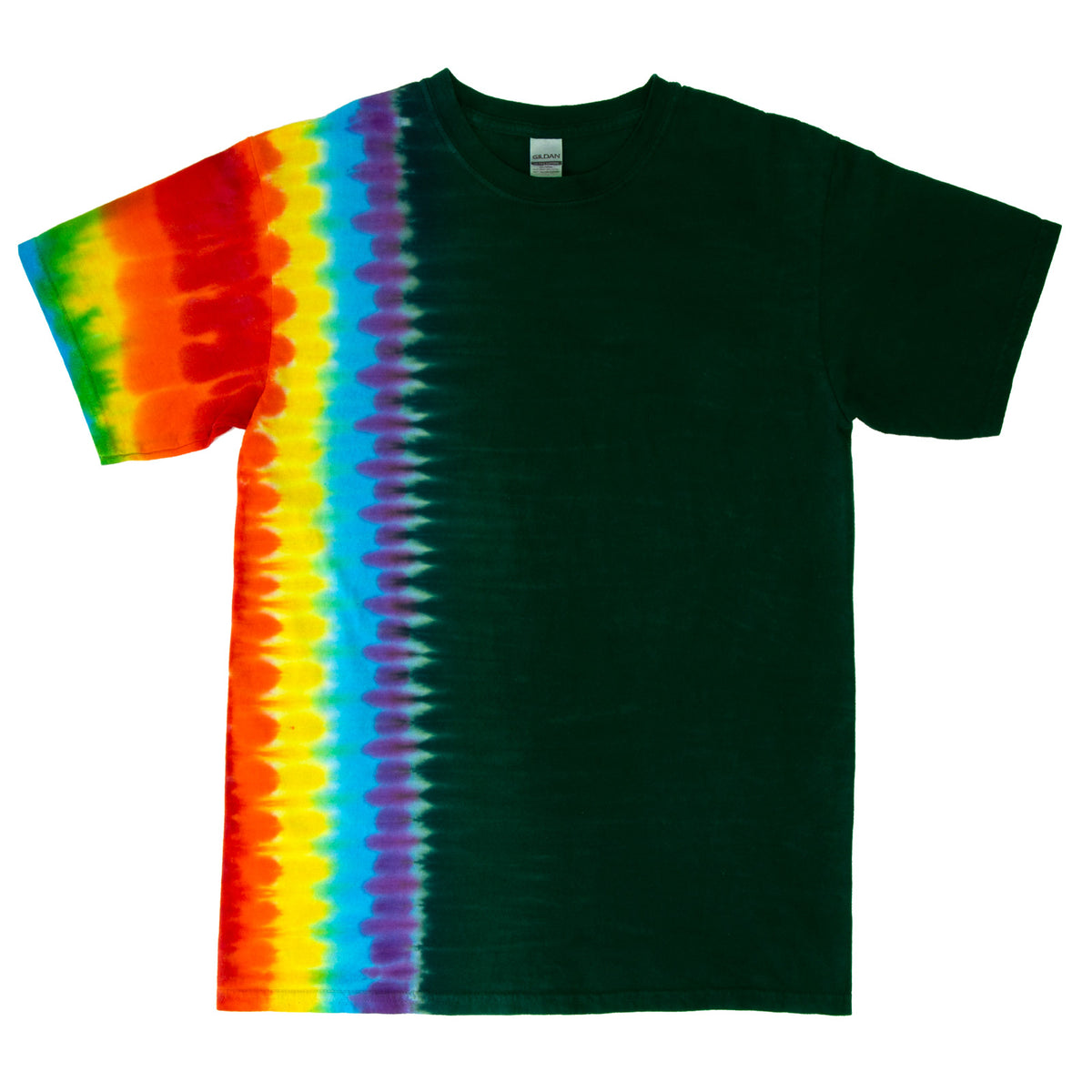 Rainbow Forest Tracks Tie Dye T Shirt | Hippie Shop